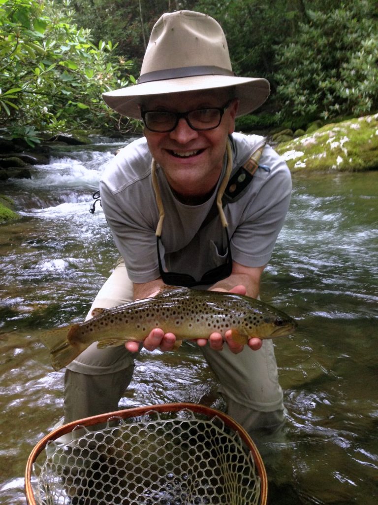 2016 Year in Review Jay Warrick with a great brown trout in the Smokies