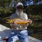 A Caney Fork River fly fishing guide can help you catch big brown trout such as this