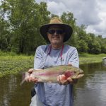 Caney Fork Fly Fishing Guide David Knapp put Don on this big rainbow trout
