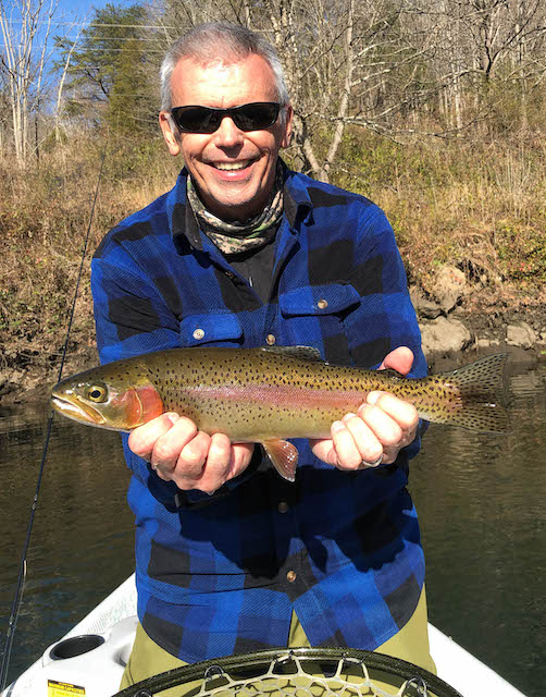 Scott with a fine Clinch River rainbow